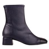 Miss Elastic  Ladies Block Heeled Ankle Boots - 75347 - Navy