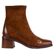 Patrizio Como Ladies Block Heeled  Ankle Boots - Serri - Tan image