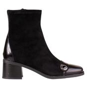 Patrizio Como Ladies Block Heeled Ankle Boots - Serri -  Black image