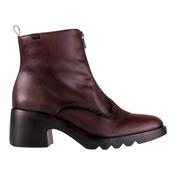 Pepes Ladies Block Heeled Ankle Boots- 21234 Sofia- Burgundy image