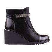 Redz Ladies Wedge Ankle Boots - H1775 - Black image