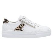 Rieker Ladies Trainers - N4924-81 - White /Leopard image