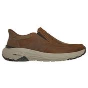 Skechers Mens Leather Arch Fit Slip-In Shoes - 205796 - Brown image