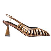 Una Healy Dressy Heeled Slingbacks - Cold Heart - Bronze image