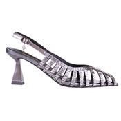 Una Healy Dressy Heeled Slingbacks - Cold Heart - Pewter image