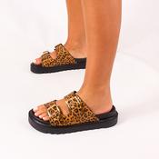 Una Healy Ladies Sliders - Mustang - Leopard image
