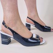 Kate Appleby Ladies Block Heeled Sling Backs - Sunderland - Navy Patent image