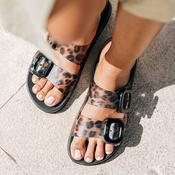 Igor Ladies Sliders -  Habana Brillo S10336  - Black Leopard image