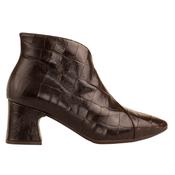 Wonders Ladies Block Heeled Ankle Boots - I-9013 - Brown Patent image