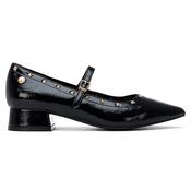 XTI Block Heeled Mary Jane Pumps- 146220  - Black Patent image