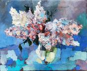 Lilac on Blue image