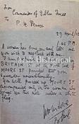 Letter from Commander of Dublin Forces to Pearse image