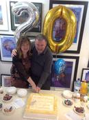Dermot and Phyl cut the Cake