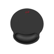 Genius Computer Technology G-WMP100 Ergonomic Mouse Pad with Wrist Rest for Support and Comfort with Anti-Slip Rubber Base, Black