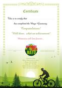 The Official Greenway Completion Certificate