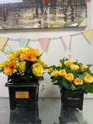 Graveside Artificial pot of flowers