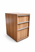 Walnut Desk High Pedestal