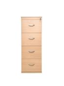 Wooden Beech 4-Drawer Filing Cabinet (New)– 1320×480×600mm image