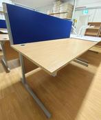 Beech Straight Desk 1800mm x 800mm (with Desk Screen) image