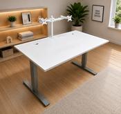 Height Adjustable Desk 1500 x 800mm with Dual Monitor Arms (Used) image