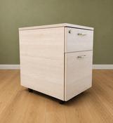 2 Drawer Mobile Pedestal (Light Oak) image