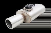 2.5" Inlet, 4" Outlet, Oval XForce Varex Valved rear silencer with controller image