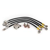 Mazda MX-5 NA/NB All Models (excluding Sport with Factory Big Brakes) 1994-2005 Brake Lines HEL Stainless Steel Black Braided image