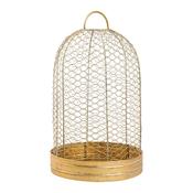 Flutter Dome in Gold Metal Small