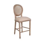 Mulholland Smoked Oak Rattan Stool
