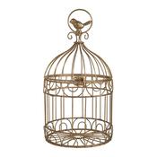 Small Bird Cage in Gold Metal