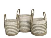 Small Stripy Willow Basket image