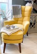 Como Footstool in Mustard