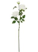 Open Rose Spray in White