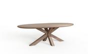 180cm Romano Grey X-Leg Oval Dining Table image