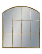 Darden Antique Gold Arch Window Pane Mirror