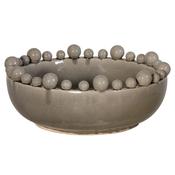 Grey Ceramic Bobble Bowl