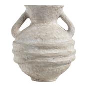 Iris White Paper Mache Decorative Vase