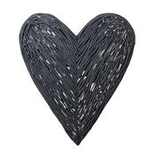 Dark Grey Willow Heart