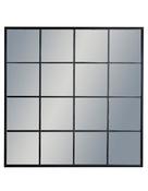 Liberton 16 Pane Black Mirror