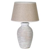 White Washed Ring Lamp with Shade