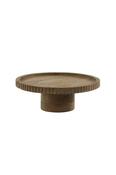 Large Light Wooden Dish on Base