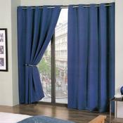 Cali Blue Blackout Eyelet Readymade Curtains