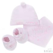 100% Cotton Baby Bandana Set Pink image
