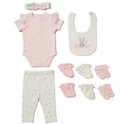 100% Cotton 10 Piece Baby Gift Set Pink-New Born image