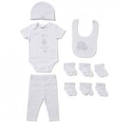 100% Cotton 10 Piece Baby Gift Set White-New Born image