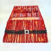 LED Light Up Christmas Tree Skirt Red Santa image