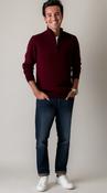 Men's Redwood Half Zip Sweater Zinfandel-Medium image
