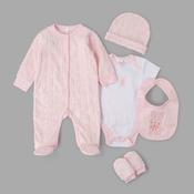 100% Cotton Jacquard Bunny Set Pink image