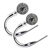  2 Pack Curtain Holdbacks Chrome Mosaic Ball image
