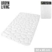 Pebble Memory Foam Bath Mat White 50x80cm